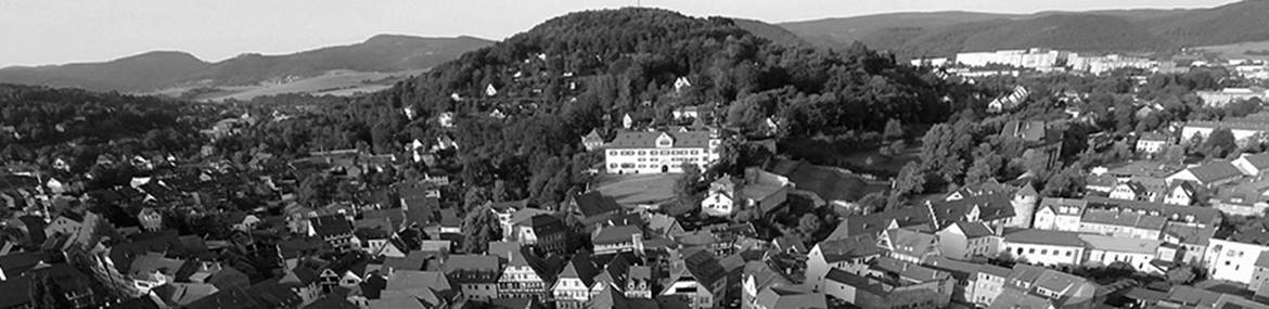 Panorama Schmalkalden mit dem Schloss Wilhelmsburg im Zentrum
